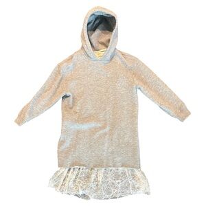 Zara Oversized Grey Hoodie Dress with built-in tank dress size 10 Girls